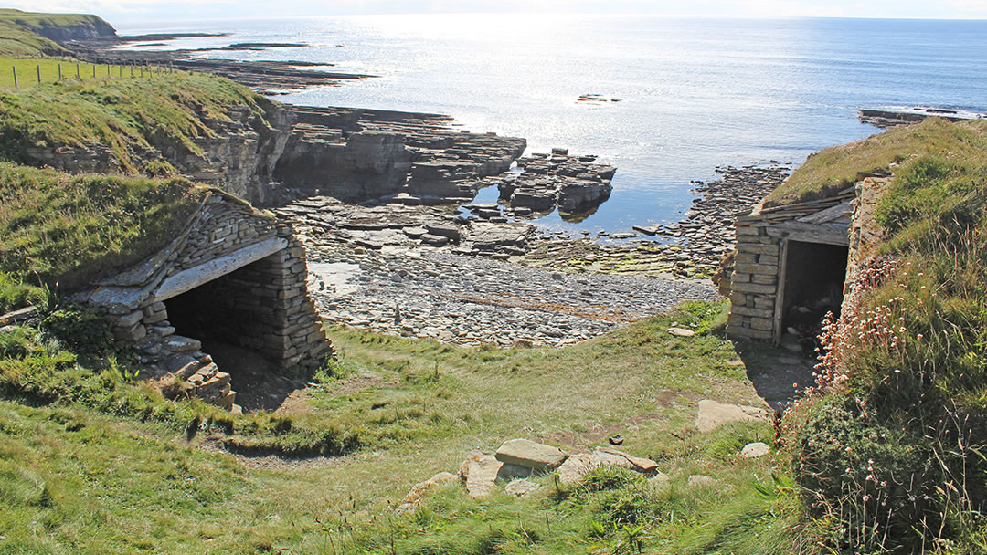 The Fishermen's Huts at Sand Geo, Marwick, Orkney