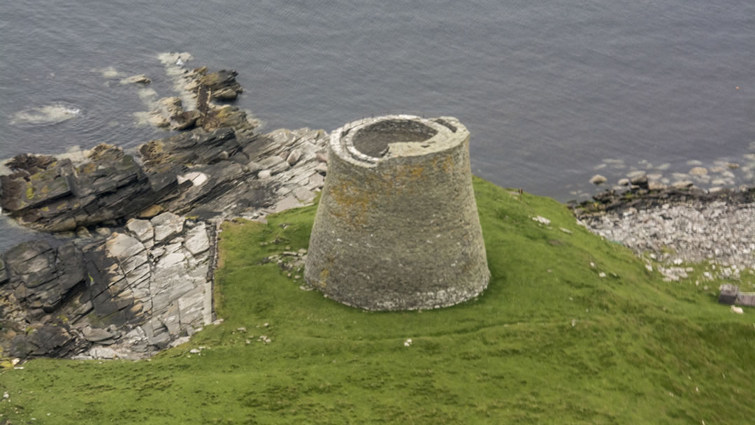 Aerial view of Mousa Broch