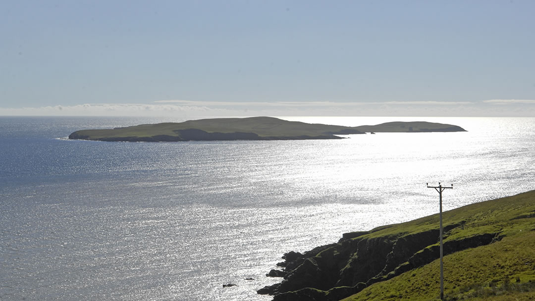 The uninhabited island of Mousa in Shetland