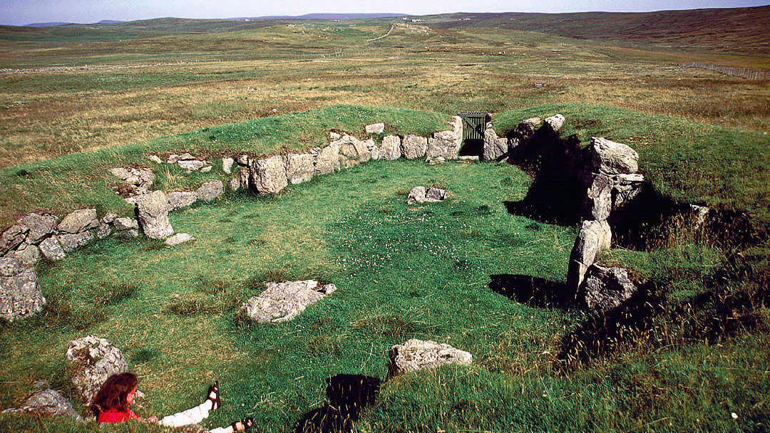 Neolithic Stanydale temple in Shetland