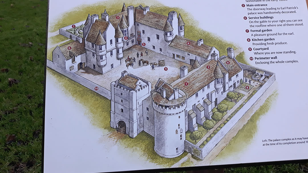 Illustration of the Earl's Palace in Orkney