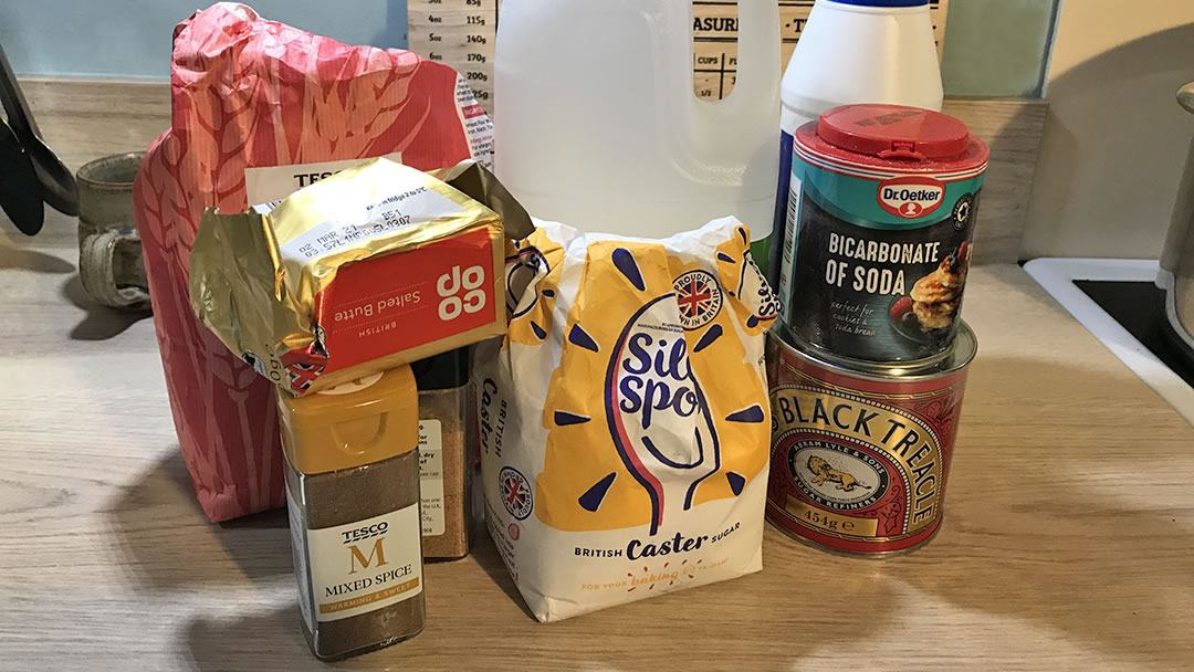 Ingredients for gingerbread