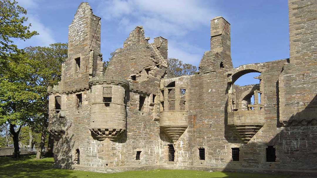 Outside the Earl's Palace in Kirkwall, Orkney