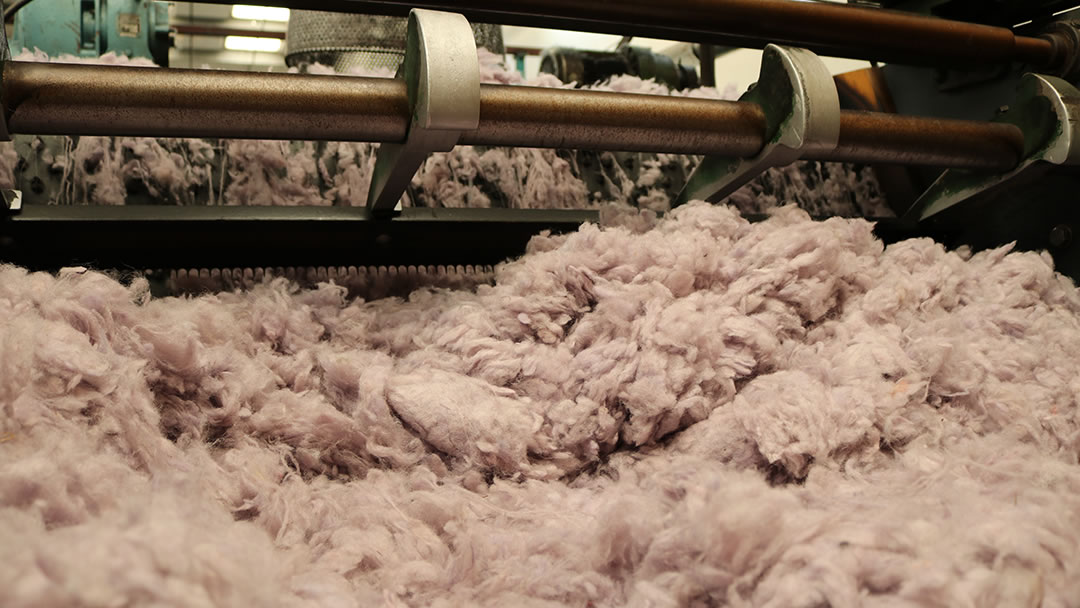 Processing wool at Jamiesons