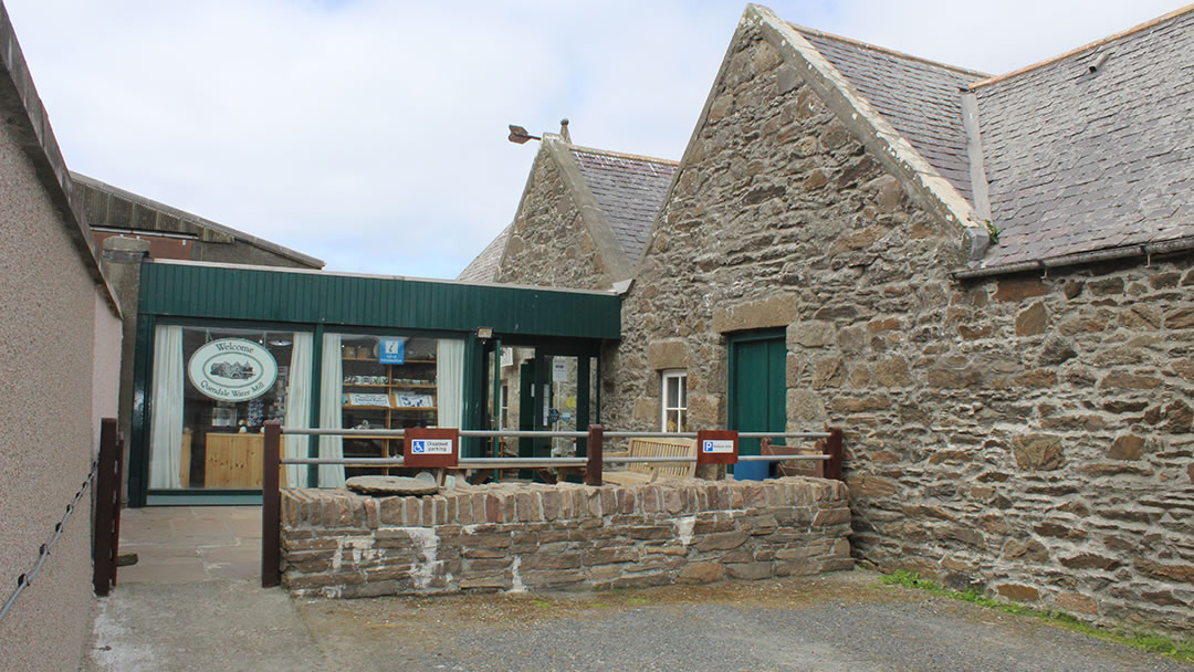 The entrance to Quendale Mill in Shetland