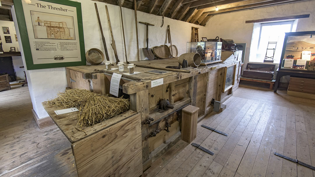 The thresher at Quendale Mill