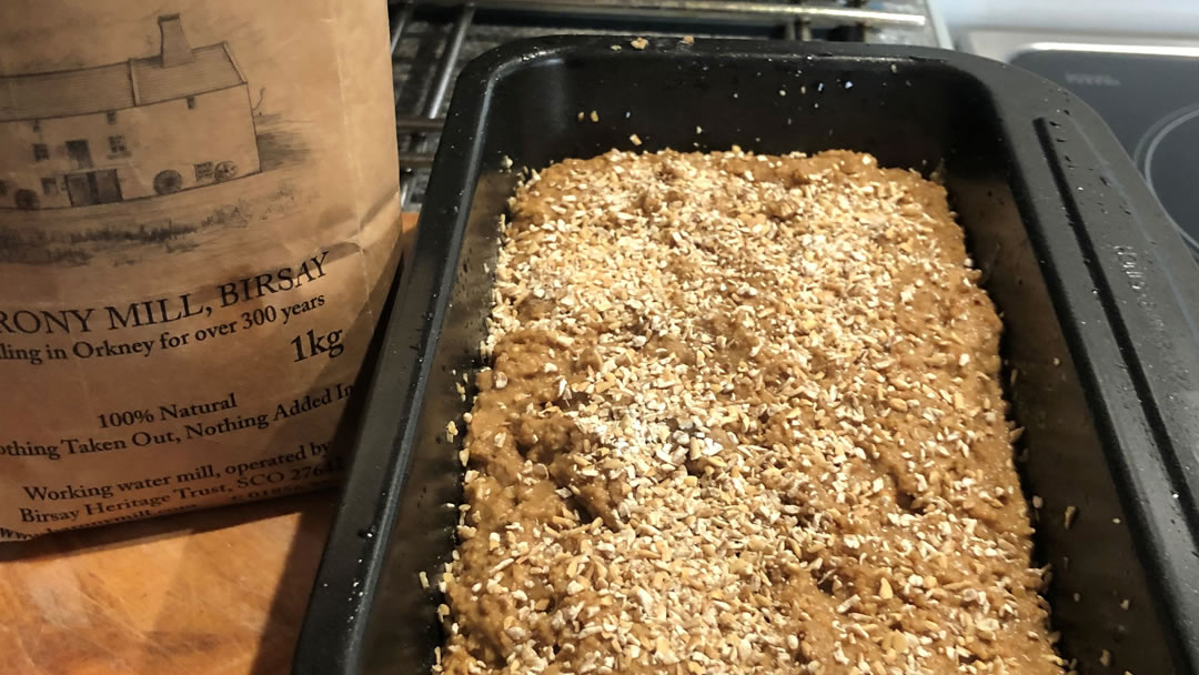 Beremeal and Oat Farmhouse Loaf from Orkney - ready for the oven