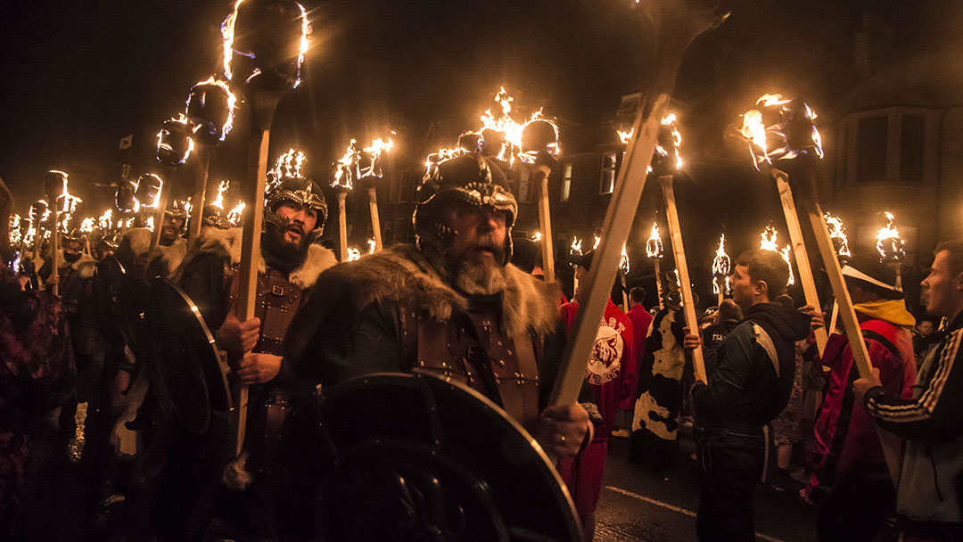 The 2019 Up Helly Aa procession