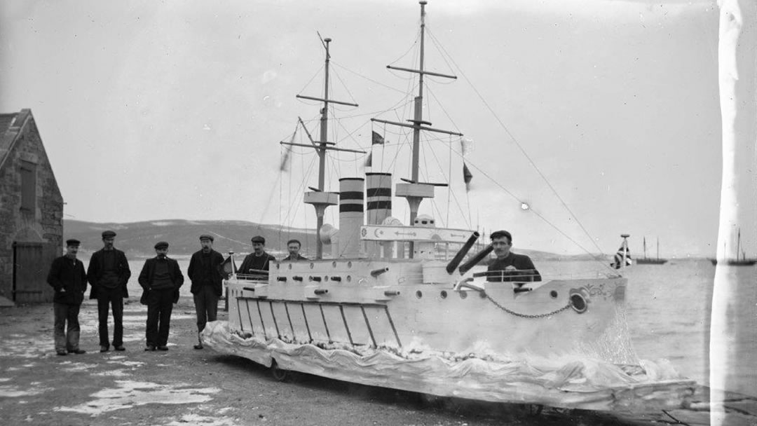 The Docks' Boys Up Helly Aa galley from 1905 - Admiral Togo's Flagship Mikasa