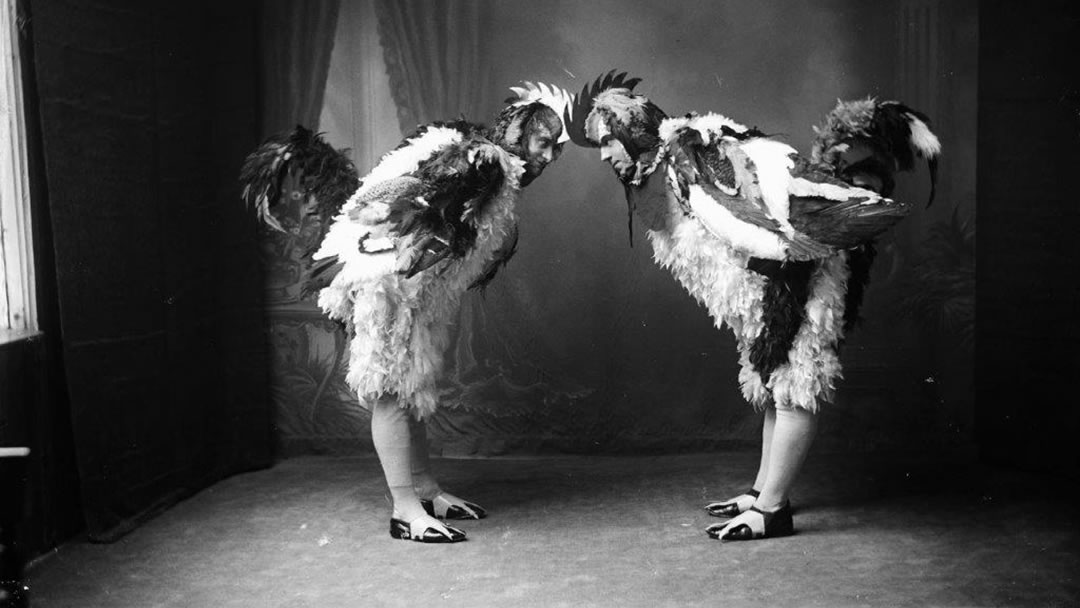 Two guizers from Up Helly Aa 1923 - Chanticleers