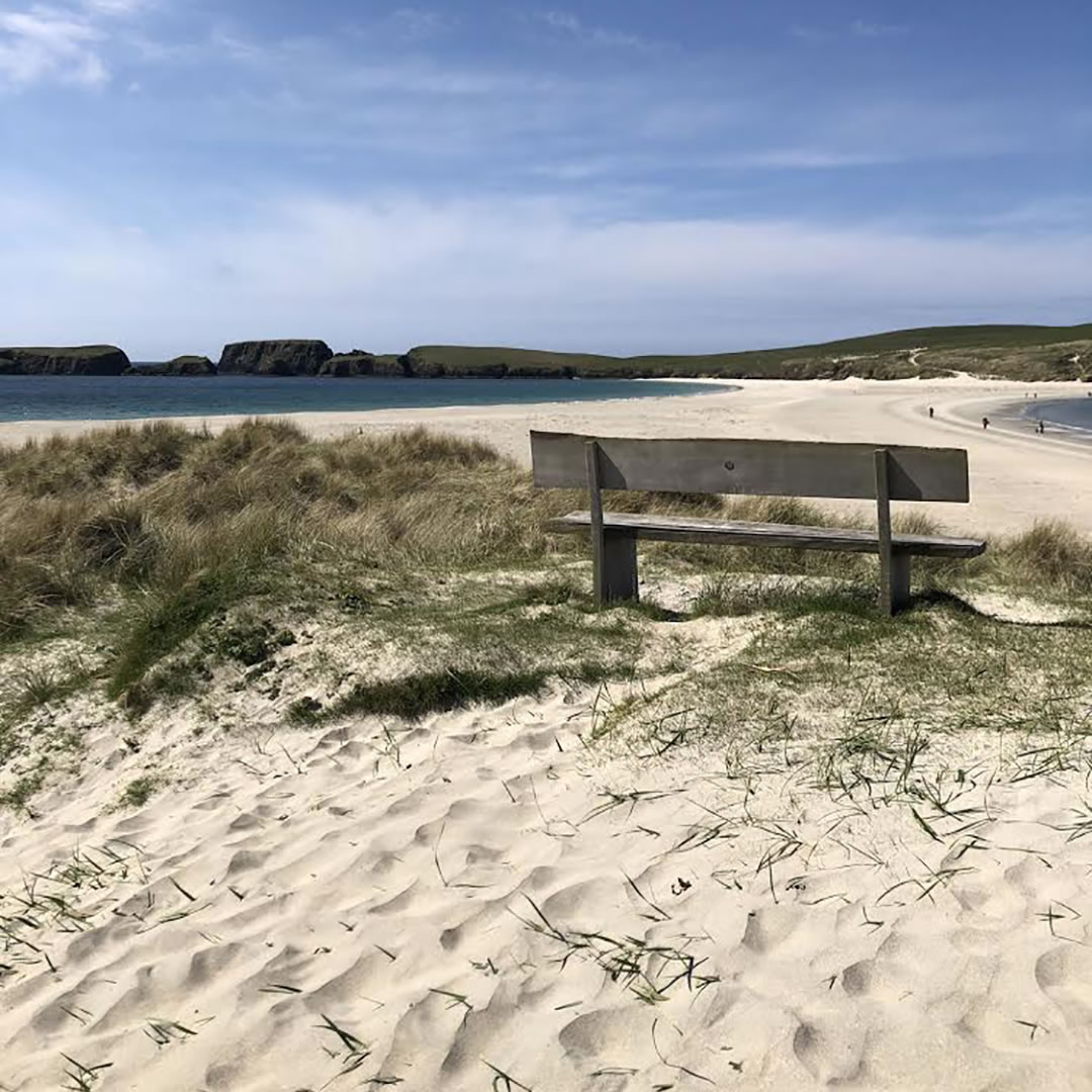 St Ninian's Isle beach in Shetland