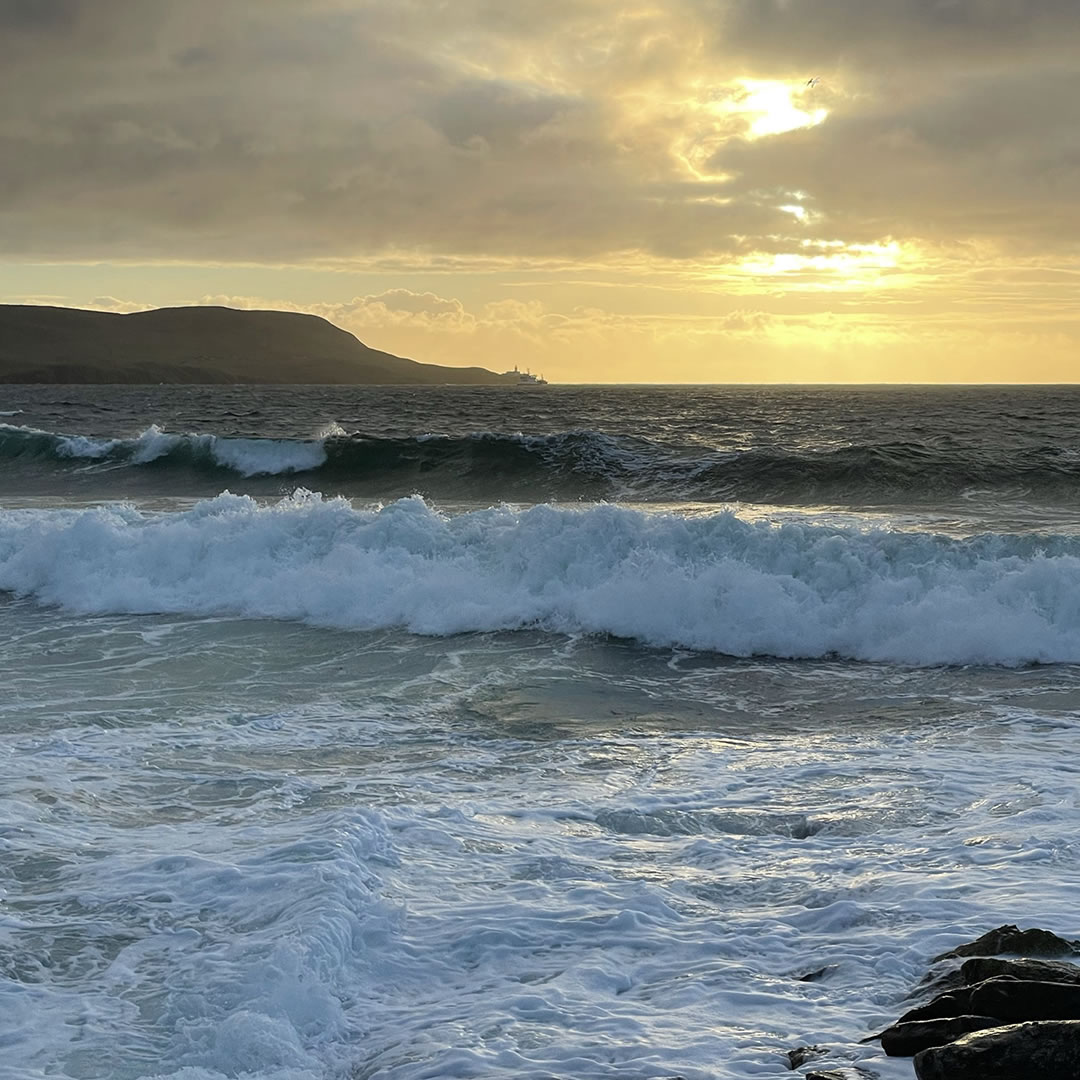 Stormy seas in Shetland