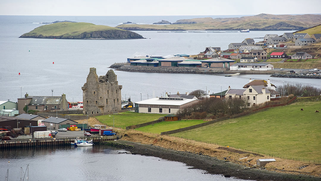 Scalloway and Green Holm