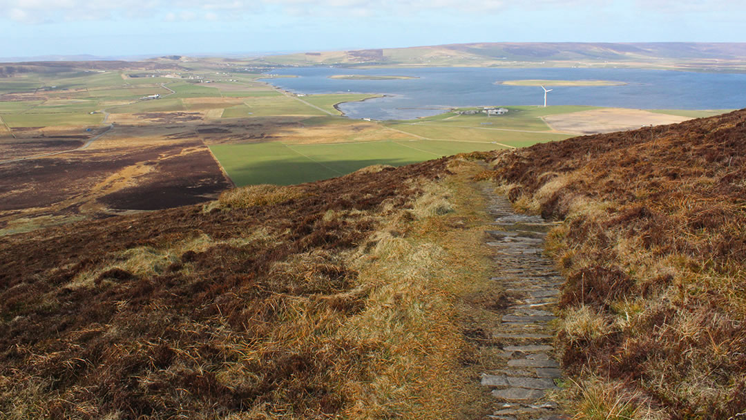 Path to Wideford Hill Chambered Cairn