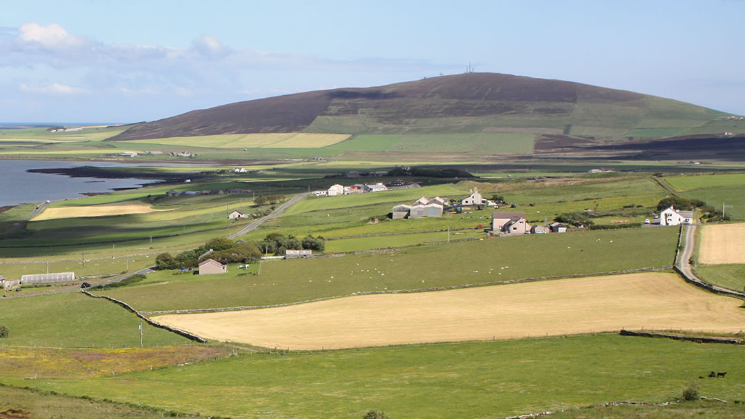 Wideford Hill from Firth in Orkney