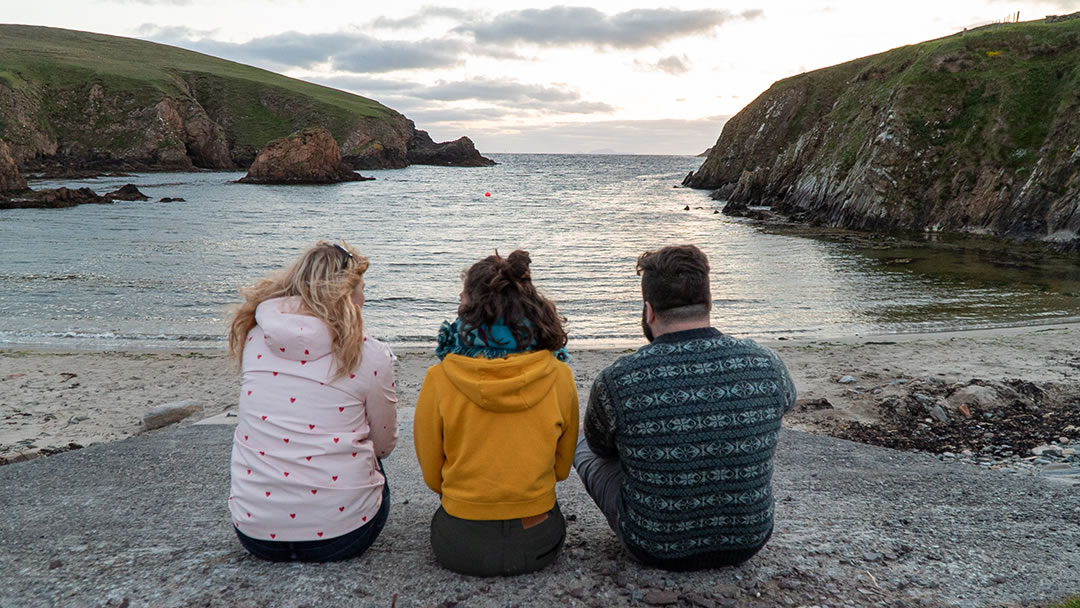 Enjoying the sounds of nature in Shetland