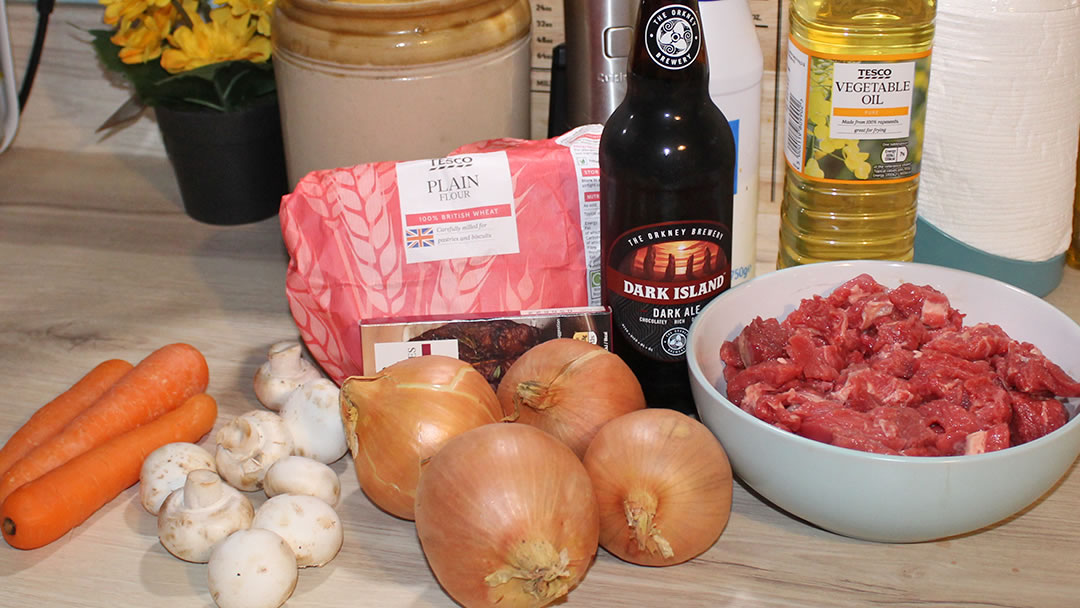 Orkney Dark Island Beef Stew ingredients