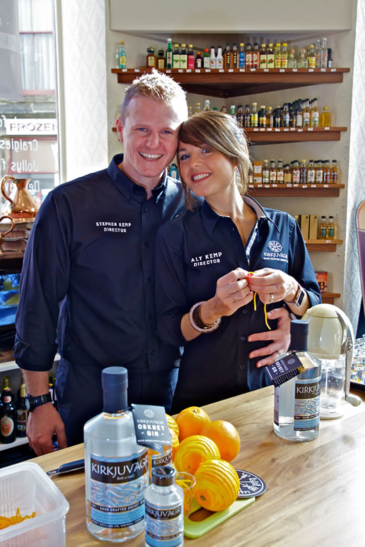 Stephen and Aly Kemp, owners of Orkney Distilling Company