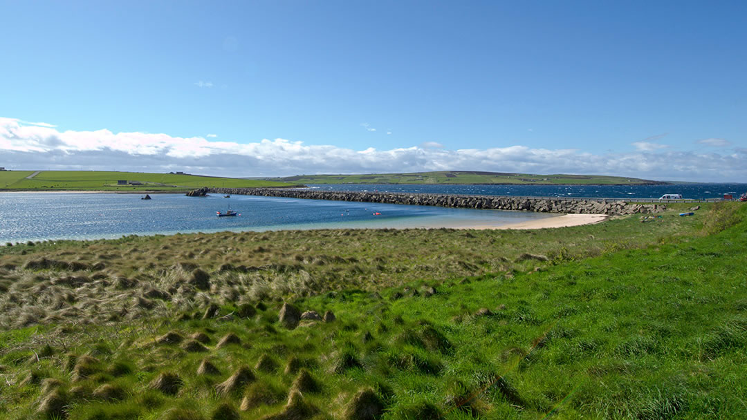 The beach at Churchill Barrier Number 3