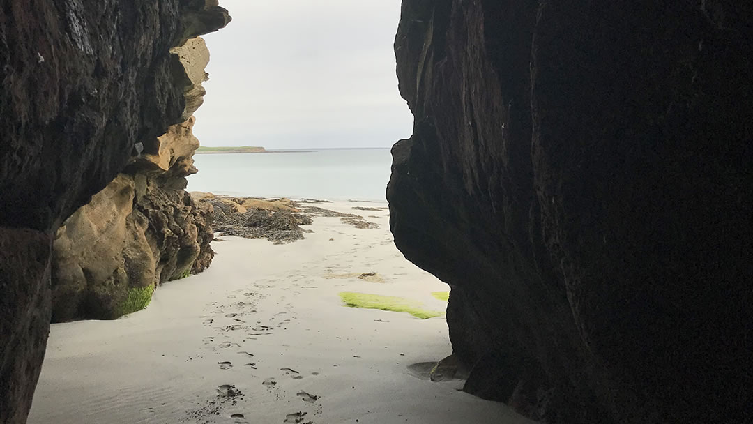 Caves at Doun Helzie in Sanday, Orkney