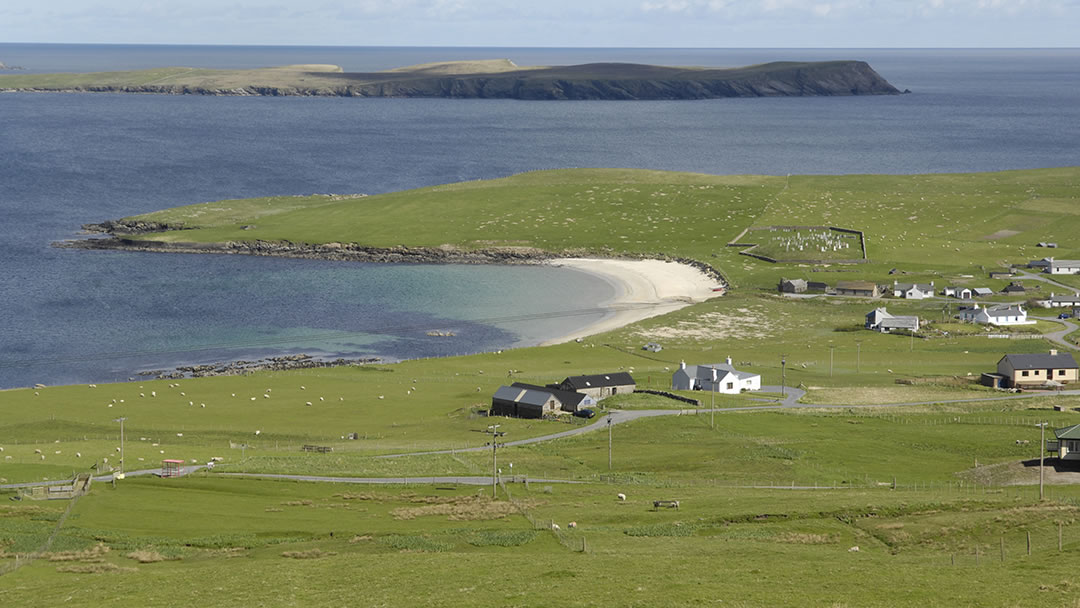 Levenwick beach in Shetland