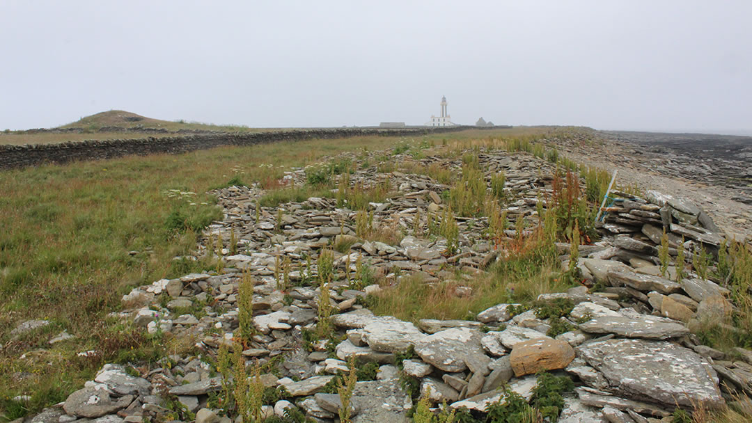 Mount Maesry and Start Point Lighthouse in Sanday, Orkney