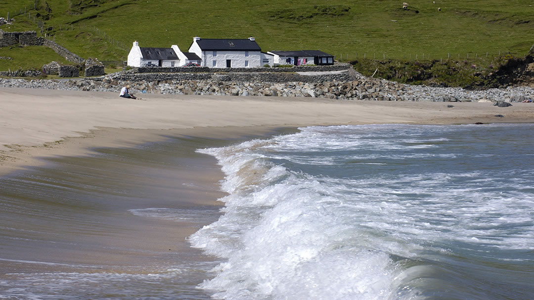 Norwick beach in Unst in Shetland