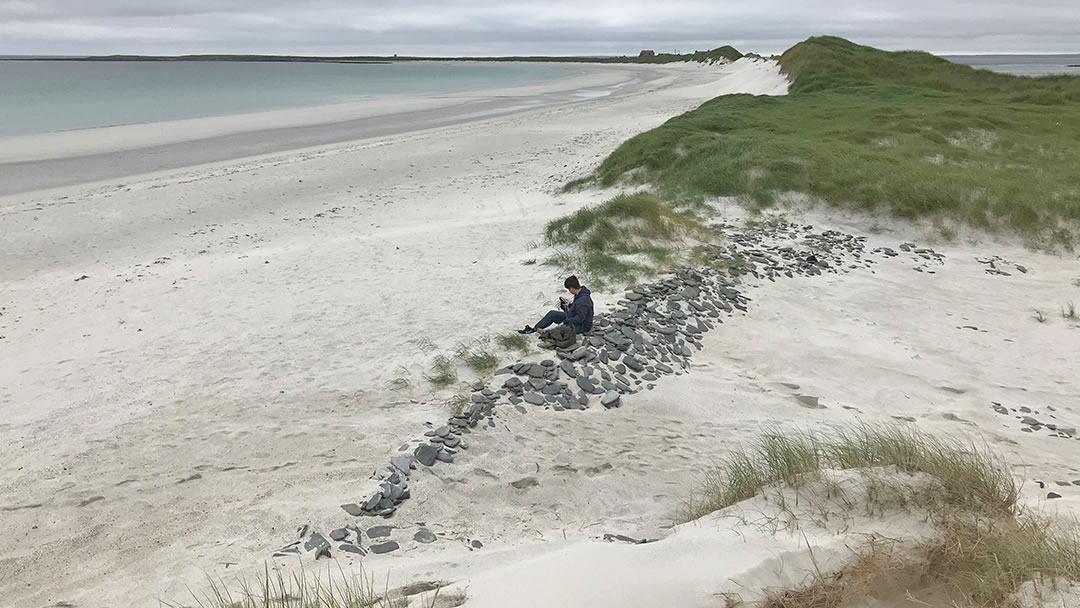 Sand dunes at Tresness in Sanday, Orkney