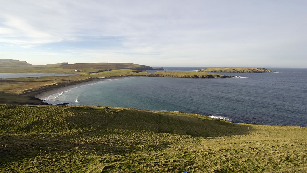 Scousburgh Sands in Shetland