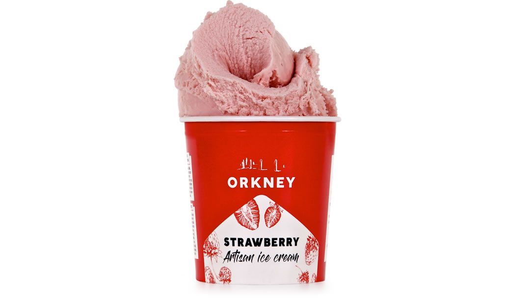 Strawberry Orkney Ice Cream