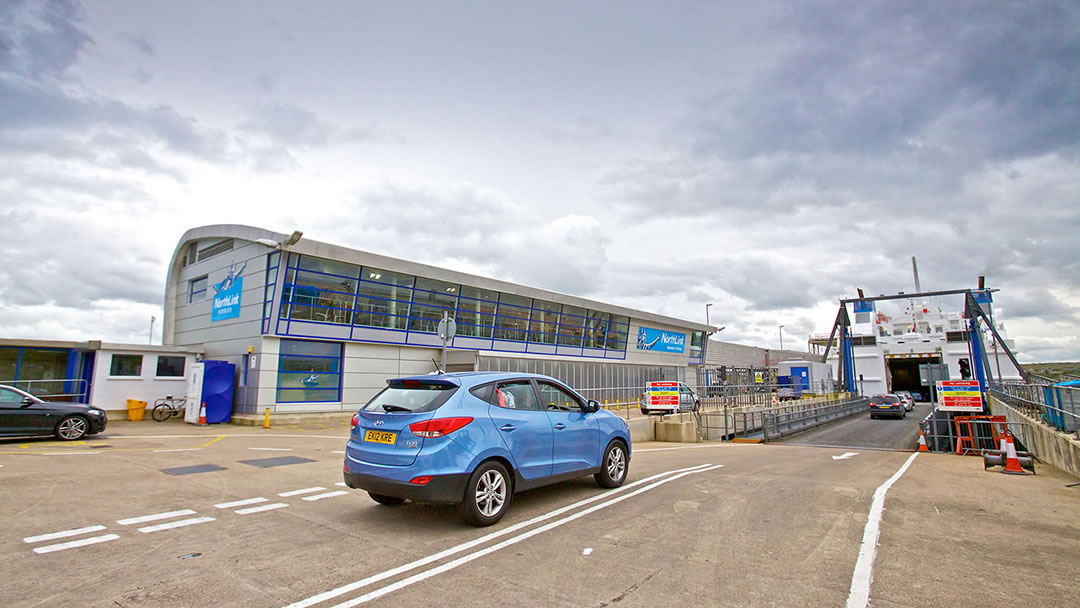 Boarding the ferry to Orkney by car in Scrabster