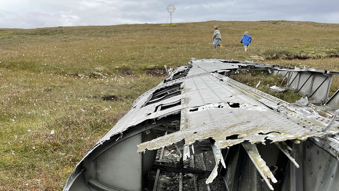 Catalina crash site in Yell, Shetland