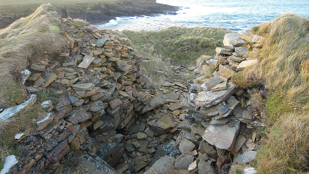 Inside the Broch of Borwick, Orkney