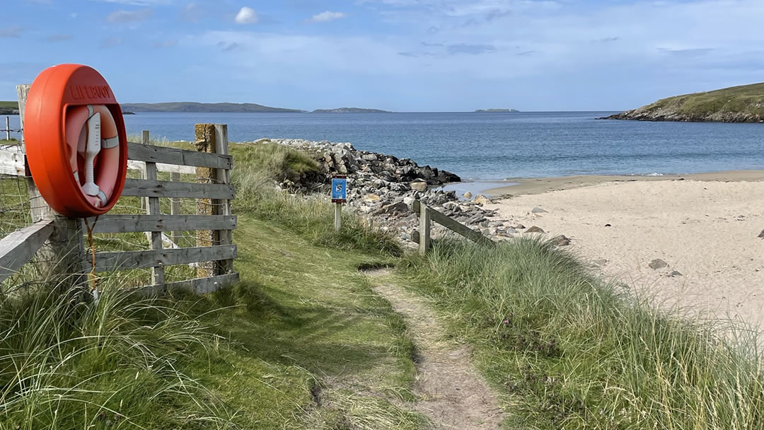 West Sandwick beach in Yell