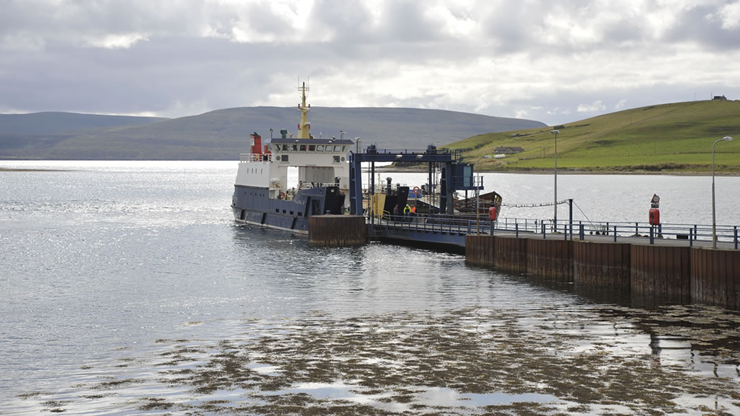 Ferry to Hoy and Flotta at Houton in Orphir, Orkney