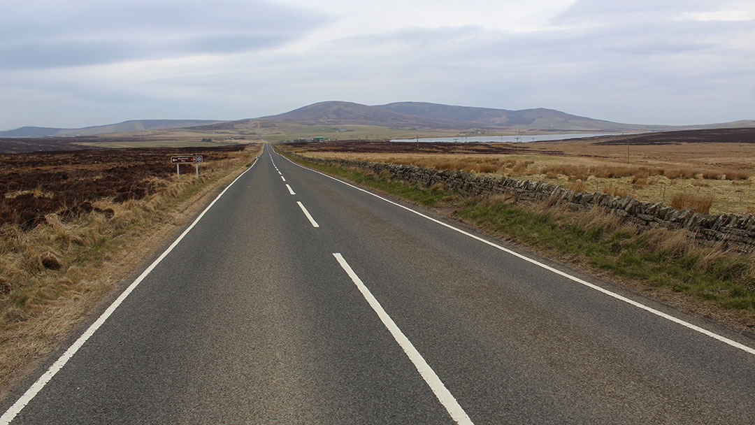 Road from Orphir to Kirkwall in Orkney