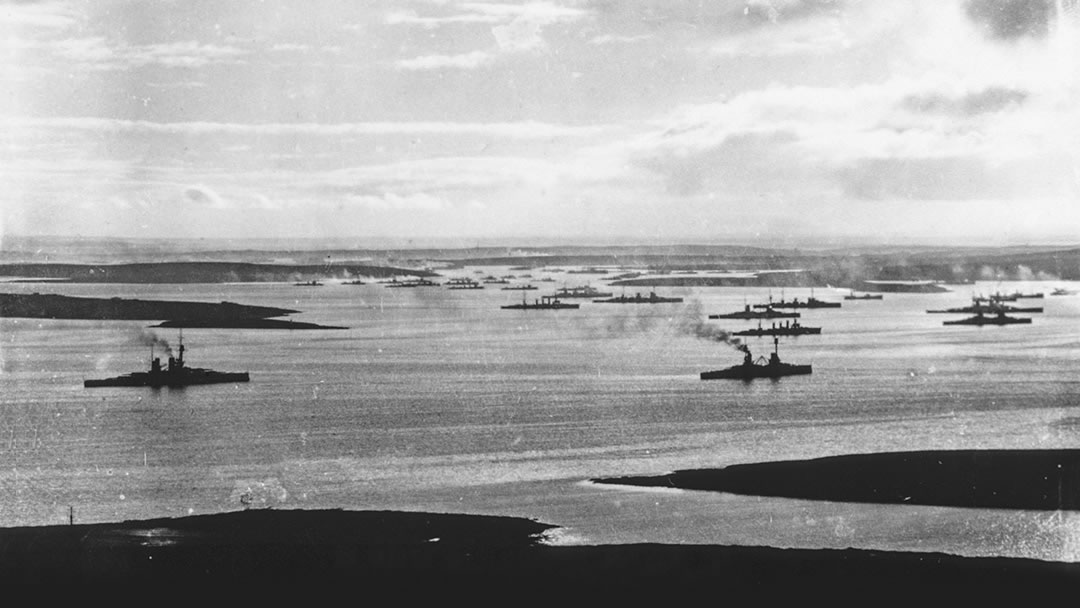 The German High Seas Fleet interned in Scapa Flow Orkney