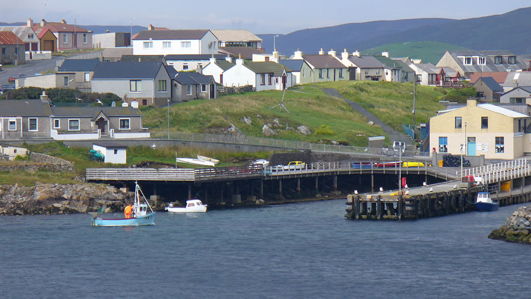 Hamnavoe from Fugla Ness by Colin Smith