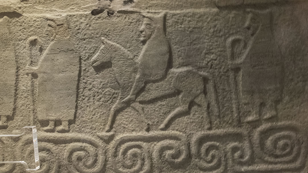 The Monks Stone in Shetland Museum and Archives