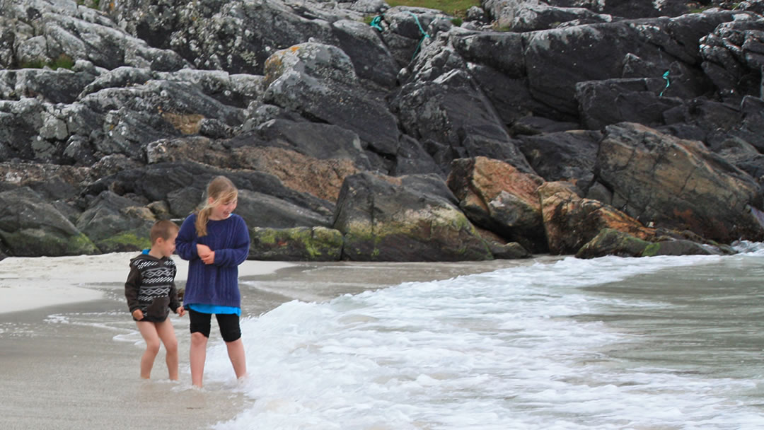 Splashing at Meal beach