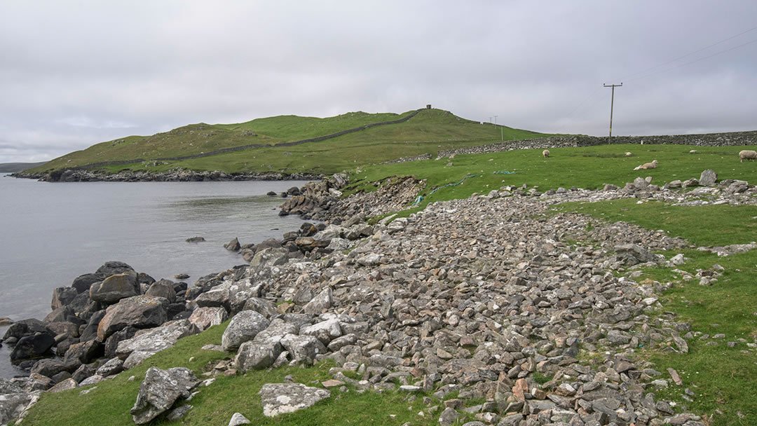 East Lunna Voe - artificial beach