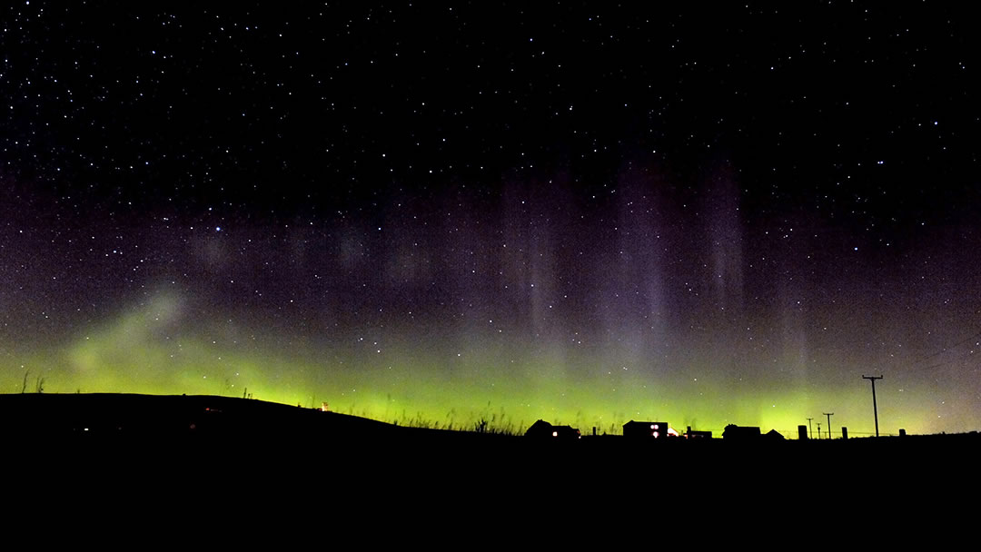 Aurora Borealis can be seen in Orkney and Shetland