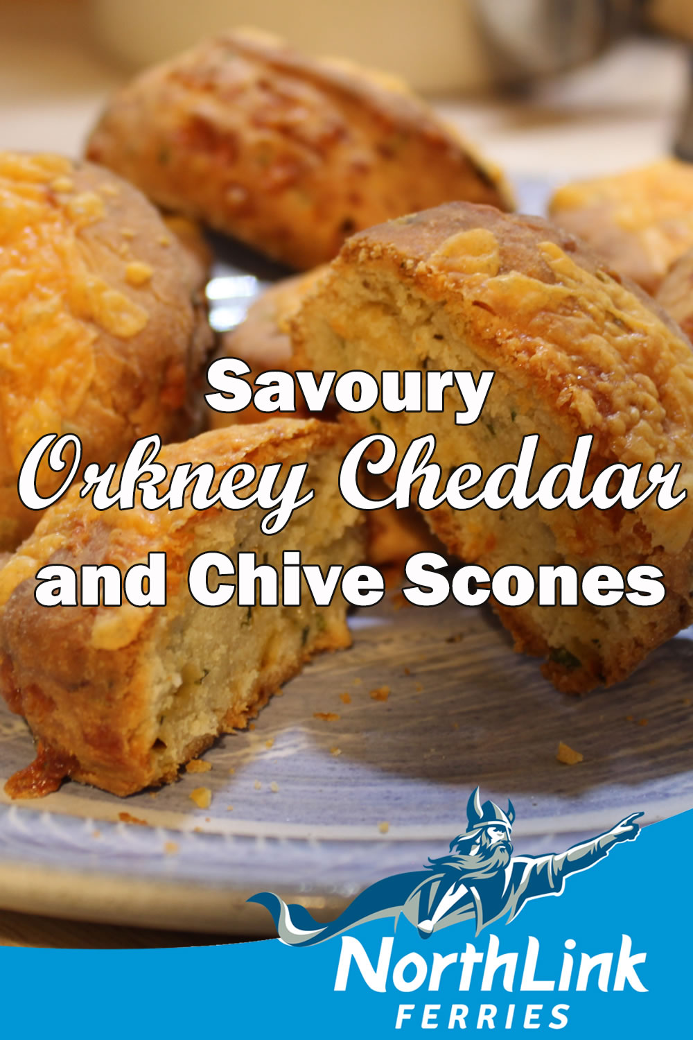 Savoury Orkney Cheddar and Chive Scones
