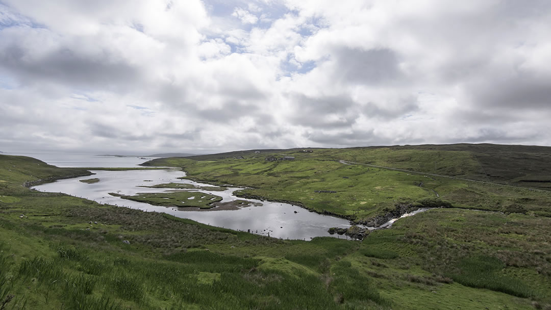 The head of Laxo Voe in Shetland