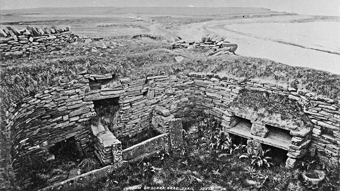 Skara Brae in Orkney before excavation