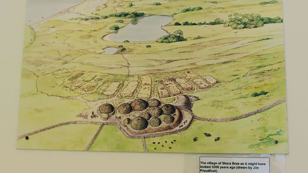 Painting of Skara Brae by Jim Proudfoot