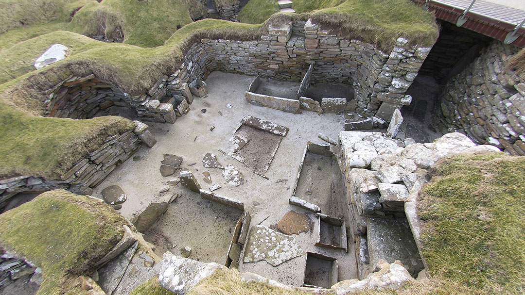 Skara Brae Stone Age village in Orkney