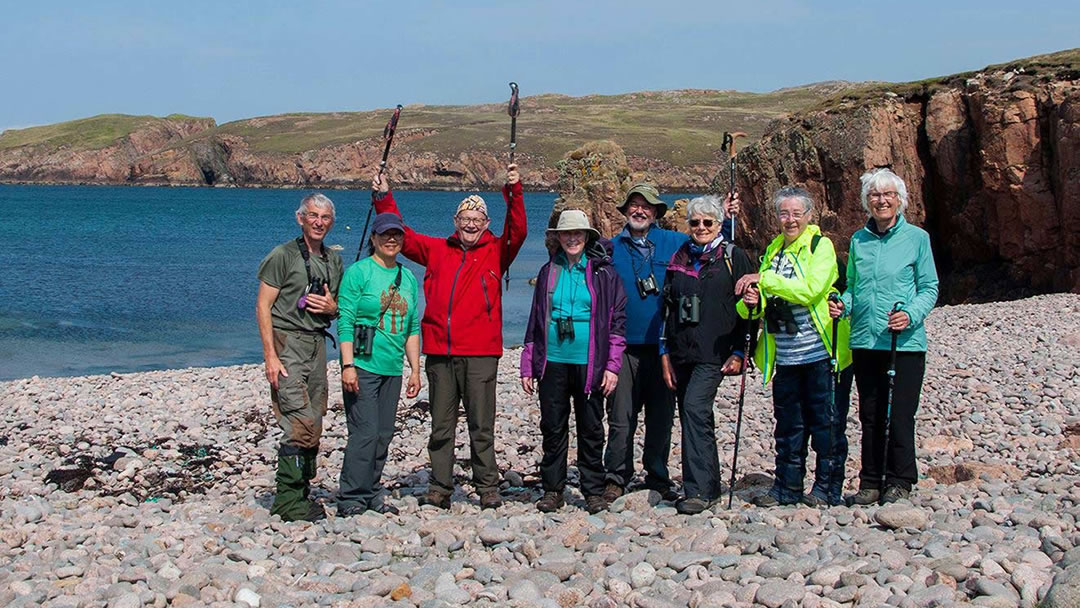 One of our Walk Shetland groups enjoying the sunshine