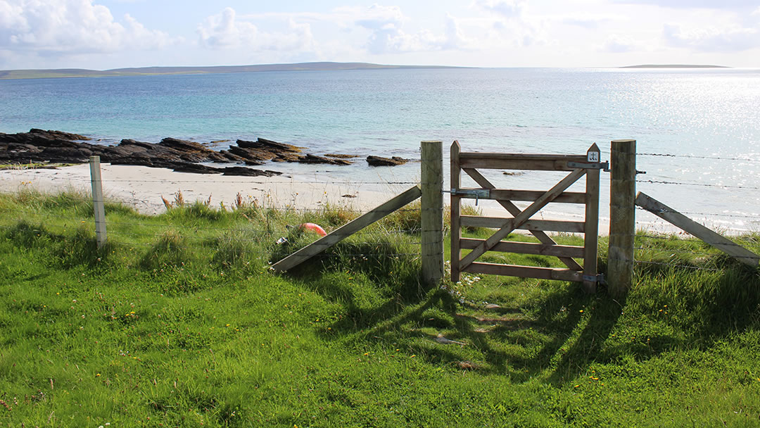 Beach in Egilsay in Orkney