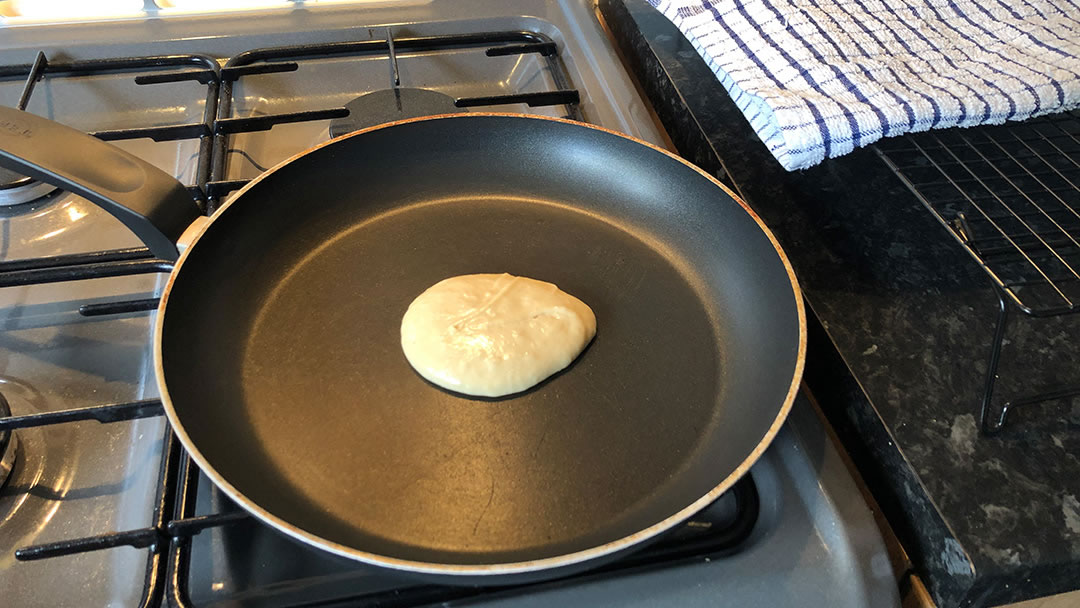 Drop scones in the pan